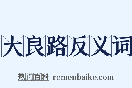 大良路反义词是什么意思的图片